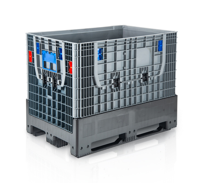 Skládací bigbox 120x80x95  3 ližiny - 2x vkl.okno