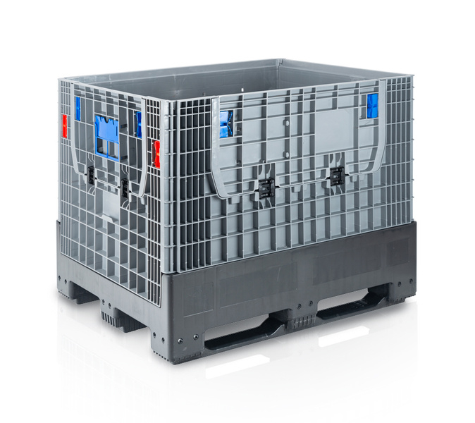 Skládací bigbox 120x100x97,5  3 ližiny - 2x vkl.okno