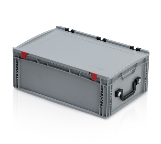 Přepravka EURO s víkem 60x40x23,5 - 2 madla na krátké straně