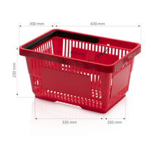 Shopping basket 1 handle red