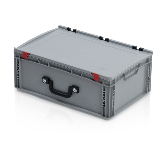 Přepravka EURO s víkem 60x40x23,5 - 1 madlo na dlouhé straně