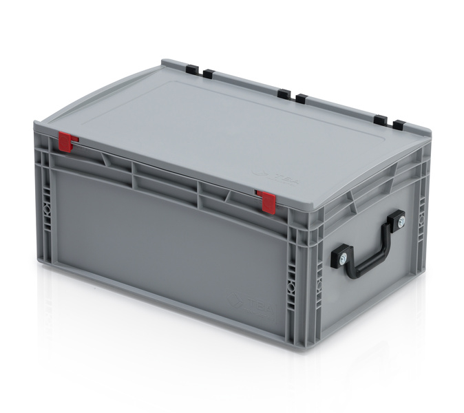 Přepravka EURO s víkem 60x40x28,5 - 1 madlo na krátké straně