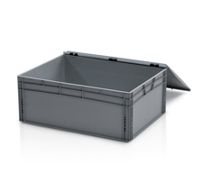 EURO crate 80x60x33,5 with lid closed handle