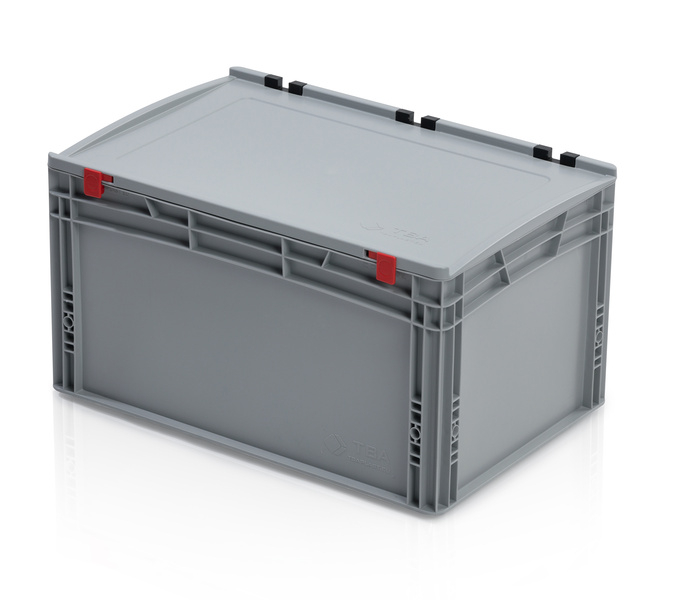 Přepravka EURO s víkem 60x40x33,5 uzavřený úchyt