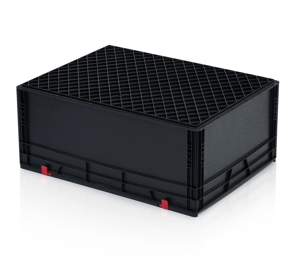ESD Euro containers with lid 80x60x33,5 cm TBA Plastové obaly s.r.o.