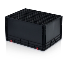 ESD Euro containers with lid 80x60x43,5 cm