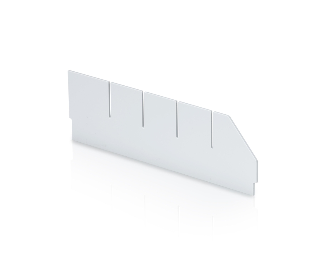 Podélná příčka s výřezy pro regálový box - 30x9 cm